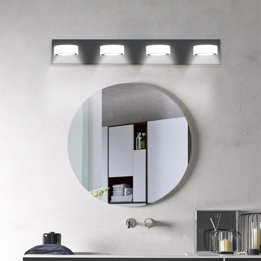 (Same as W1340110592/L2008) 29" Modern 4-Light LED Vanity Light, Sleek Black Bathroom Wall Light Fixture for Mirror, Shower, and Bathroom Decor