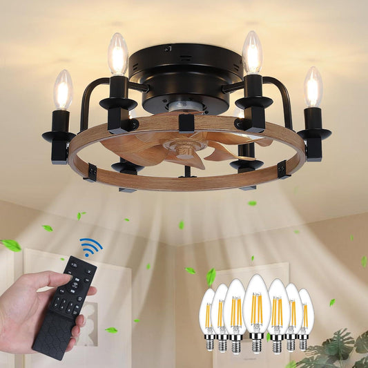 Dimmable Ceiling Fans with Lights and Remote