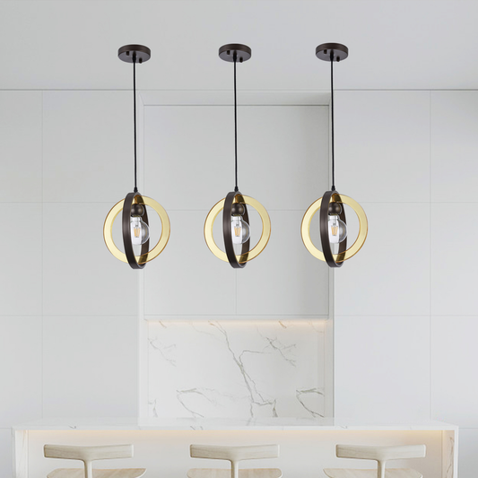 1-Light Matte Antique Bronze Chandelier