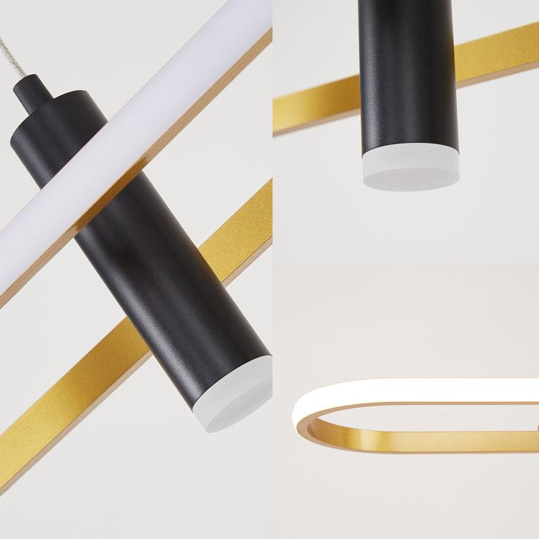 Javeriah 4 - Light Black/Gold Dimmable LED Pendant Light[No Bulb]