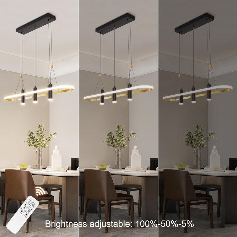 Javeriah 4 - Light Black/Gold Dimmable LED Pendant Light[No Bulb]