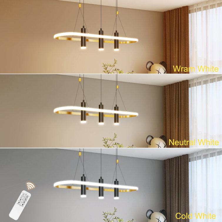 Javeriah 4 - Light Black/Gold Dimmable LED Pendant Light[No Bulb]