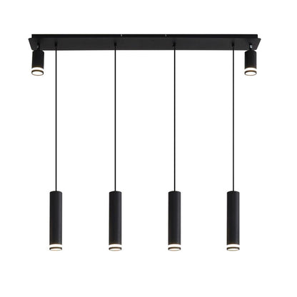 Angelina 6 - Light Matte Black Kitchen Island Pendant[No Bulb]