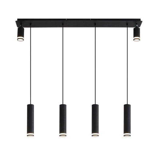 Angelina 6 - Light Matte Black Kitchen Island Pendant[No Bulb]