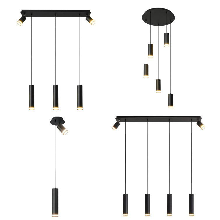 Angelina 6 - Light Matte Black Kitchen Island Pendant[No Bulb]