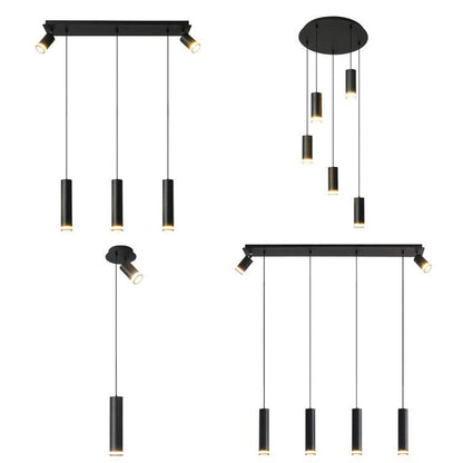 Angelina 6 - Light Matte Black Kitchen Island Pendant[No Bulb]