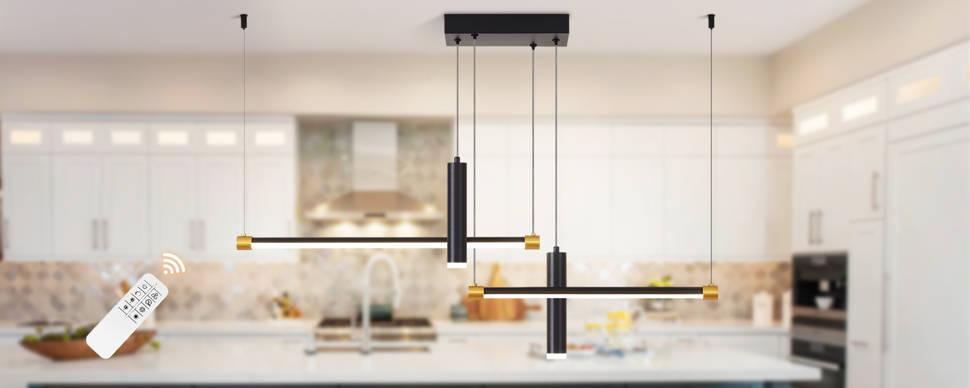 Javeriah 4 - Light Dimmable Kitchen Island Linear LED Pendant[No Bulb]