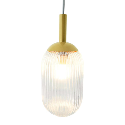Gemma Pendant Lamp - Gold and Clear  110-120V 1PC