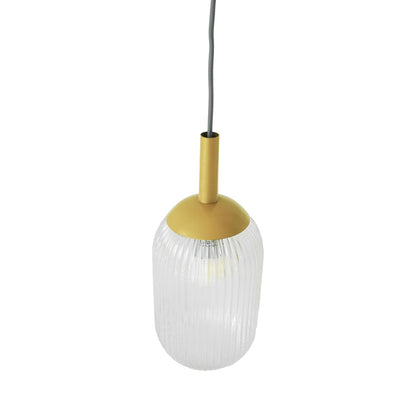 Gemma Pendant Lamp - Gold and Clear  110-120V 1PC