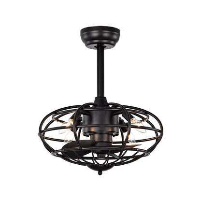 18.1" Caged Ceiling Fan with  Remote Control,Timer, 3 Speeds Indoor Ceiling Fan for Farmhouse, Bedroom Living Room(No include Bulbs)