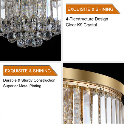(Same as W1340110372/L5009) Gold luxury modern style crystal lights,large ceiling chandeliers,dining room,living room,bedroom (Bulb Not Included)