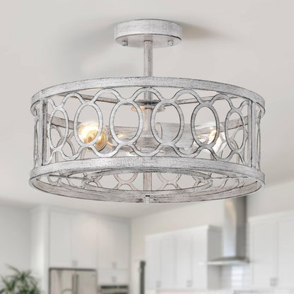 Flush Mount Ceiling Light Fixture Ceiling Mount,3 Light(E26 NO include Bulb) 18.11"   Farmhouse Chandelier Modern Pendant Light Fixtures for Kitchen Lighting Fixture