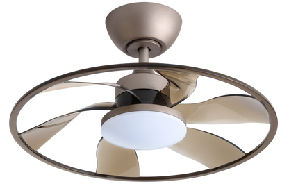 Light Pro 22 in. LED Indoor Coffee Smart Ceiling Fan with Remote Control