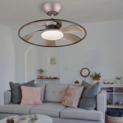 Light Pro 22 in. LED Indoor Coffee Smart Ceiling Fan with Remote Control