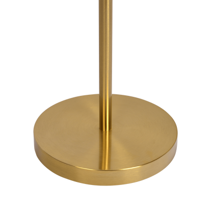 Brilliance Modern Gold Brush Floor Lamp, Opal Glass Shades and Round Metal Base