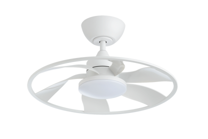 Light Pro 22 in. LED Indoor Matt white Smart Ceiling Fan with DC Motor