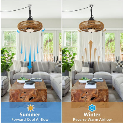 Waterproof Outdoor Ceiling Fan with Lights Remote Control