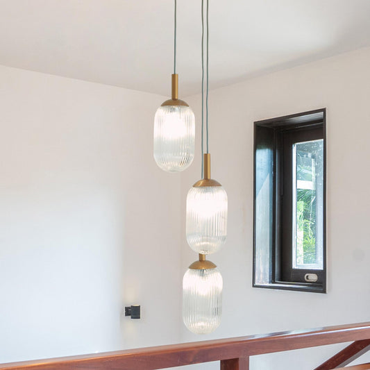 Warehouse Direct Sales New Design Personality Creative American Country Retro Ceiling Light Living Room Bedroom Reading Room Gala Pendant Lamp - Bronze and Clear 110-120V