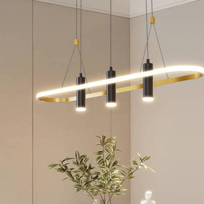 Javeriah 4 - Light Black/Gold Dimmable LED Pendant Light[No Bulb]