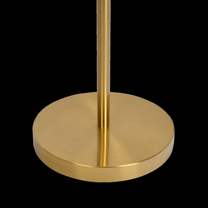 Brilliance Modern Gold Brush Floor Lamp, Opal Glass Shades and Round Metal Base