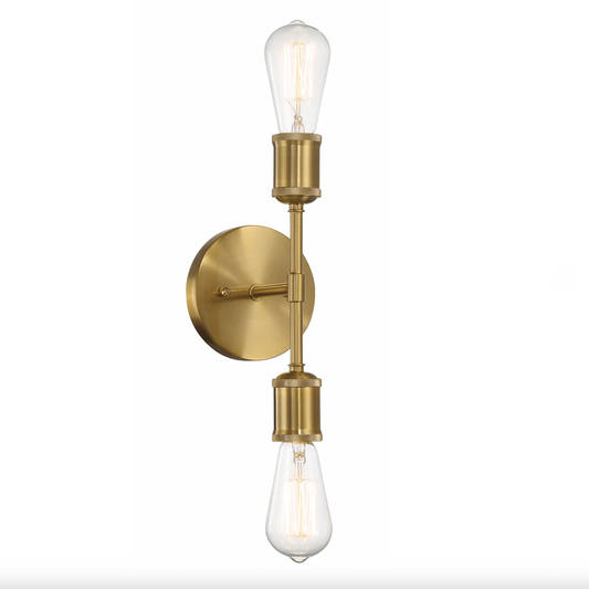 Reverie Double Lights Bathroom Wall Sconce over Mirror Bedroom Hallway Entryway 5"W × 10.75"H × 5"E
