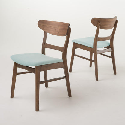 2 Pieces Dining Chairs, Solid Wood, Mint