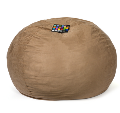 5-Foot Comfortable High-Density Shredded Foam Bean Bag Chair for Kids and Adults, with Removable Microsuede Cover, Ideal Reading and Bedroom Floor Lounge, Tuscany