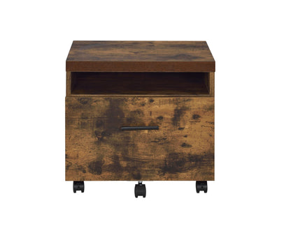 Bob Weathered Oak & Black Finish File Cabinet