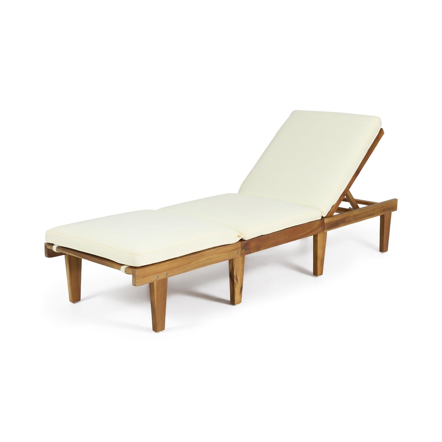 ARIANA KD WOOD CHAISE LOUNGE W/ CUSHION