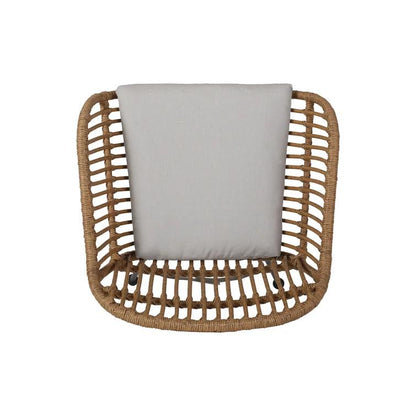 Christopher Knight Home Rodney Outdoor Woven Faux Rattan Chairs with Cushions (Set of 2), Light Brown and Beige Finish
