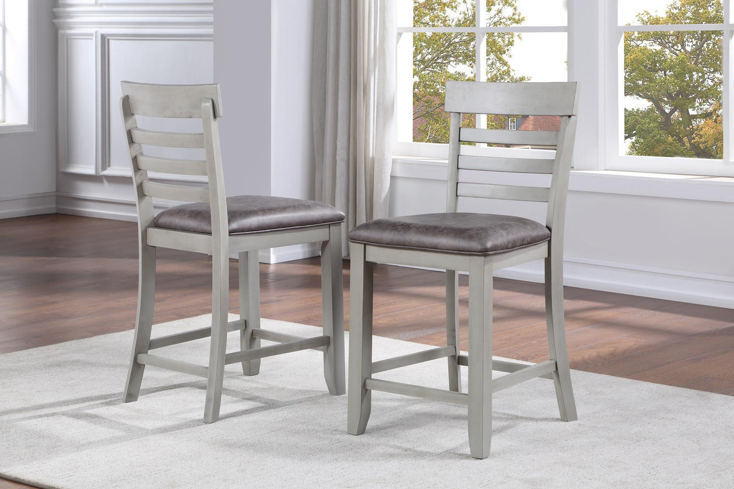 Hyland - Counter Chair (Set of 2) - Dark Gray