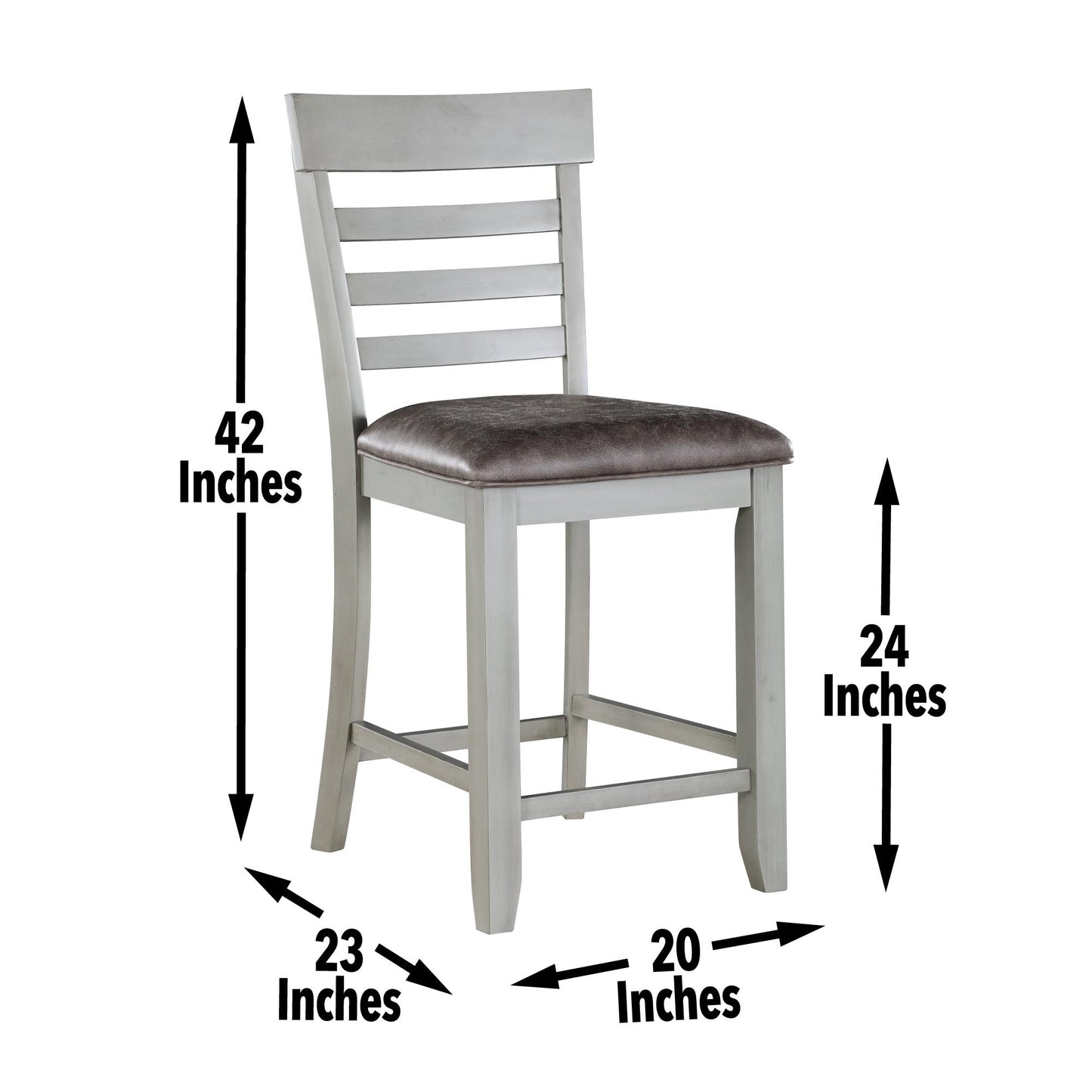 Hyland - Counter Chair (Set of 2) - Dark Gray