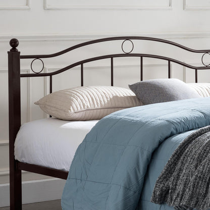 King Size Metal Bed Frame, Under Bed Storage Space, No Box Spring Needed, Durable Use, Copper