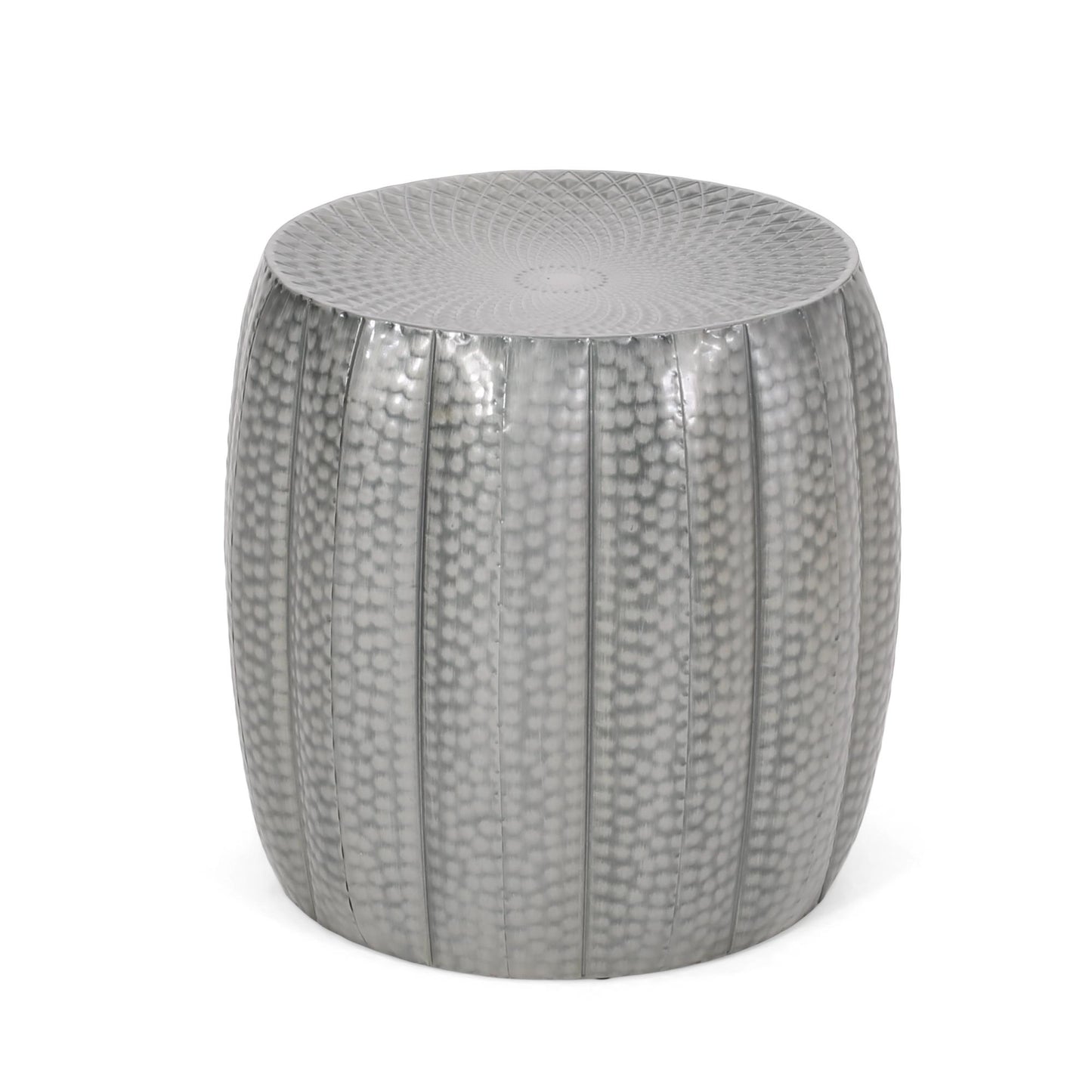 METAL DRUM END TABLE