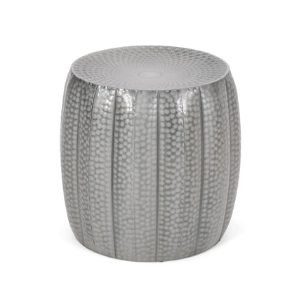 METAL DRUM END TABLE