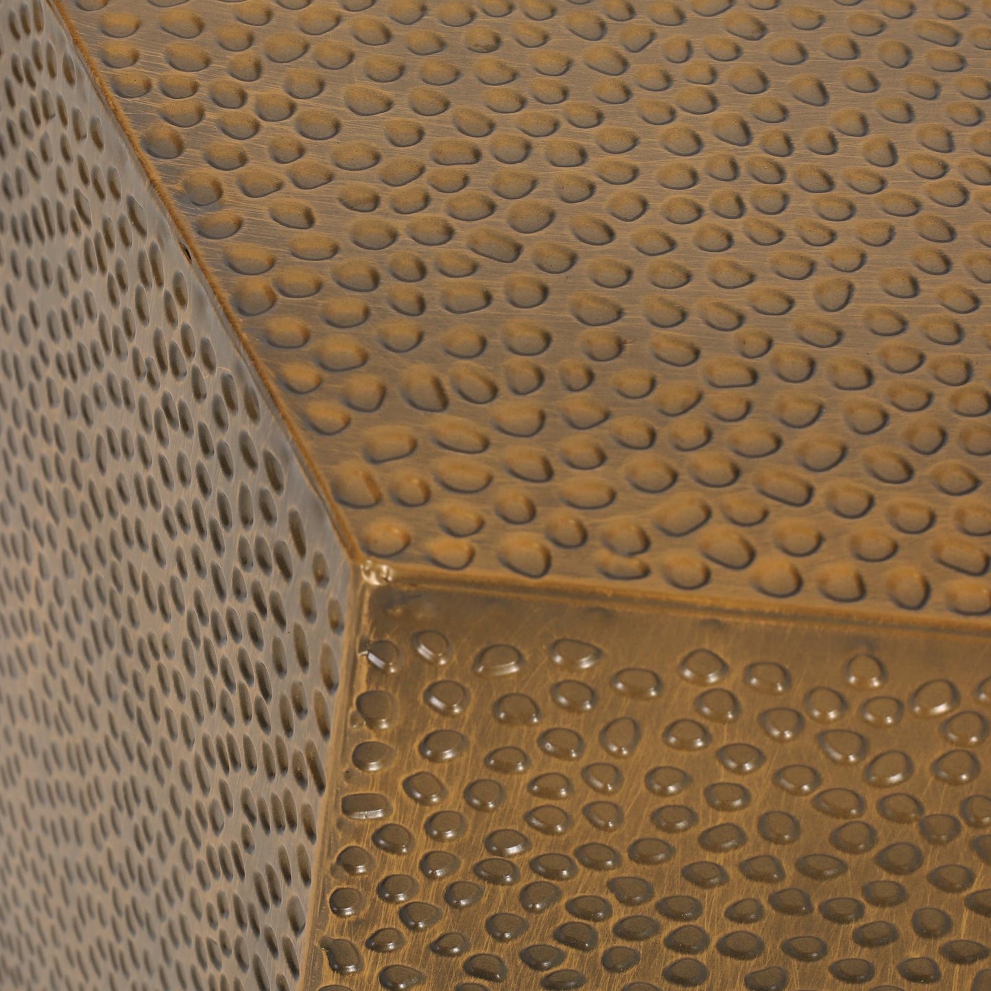 METAL HAMMERED END TABLE
