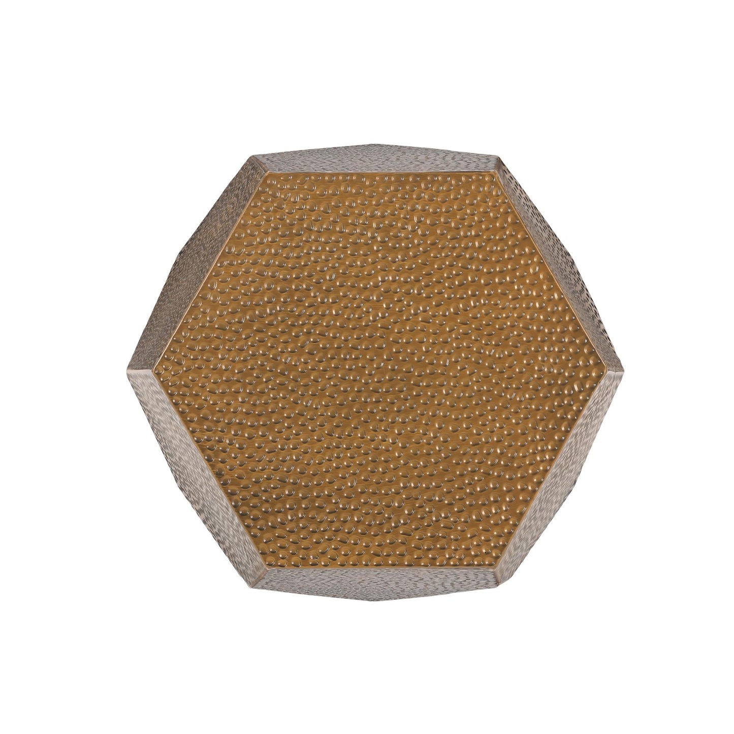 METAL HAMMERED END TABLE