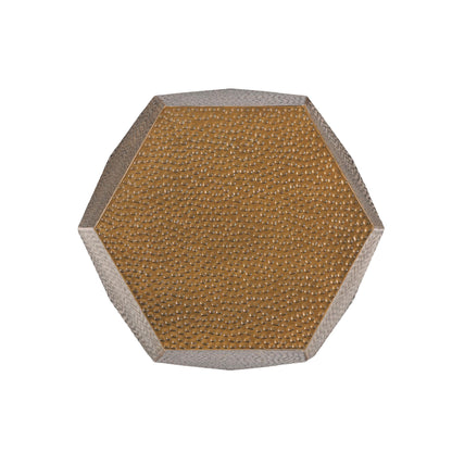 METAL HAMMERED END TABLE