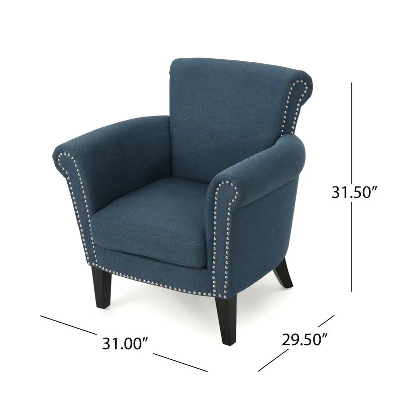 Modern Accent Chair Leisure Club Chair with Wood Legs for Living Room