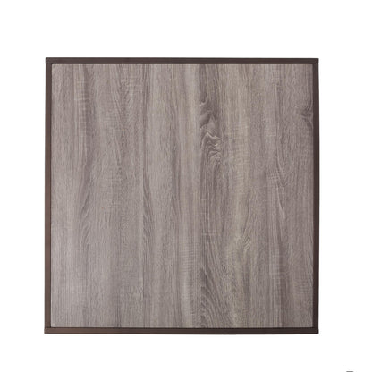 Modern Industrial Coffee Table, Gray and Bronze