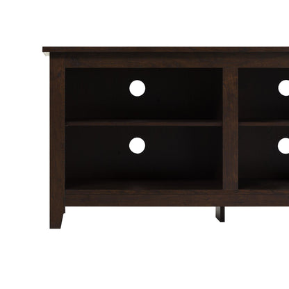 Modern Transitional 3-Shelf Open Storage 70" TV Stand for 80" TVs - Espresso