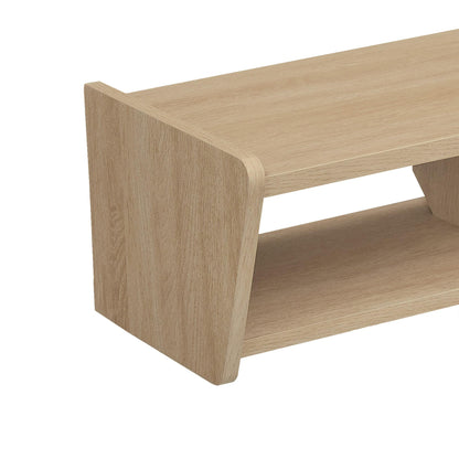 Modern Wall-Mounted Floating TV Stand – Coastal Oak