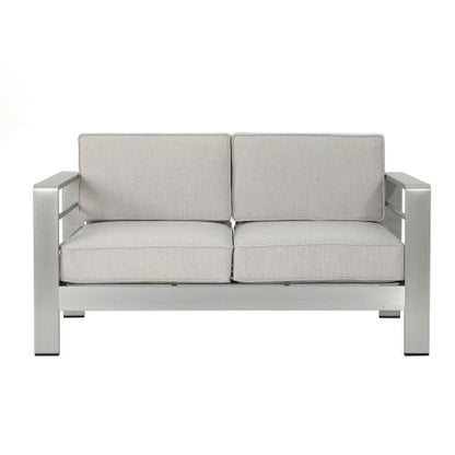 Modern and Versatile Two Seater Sofa Durable Aluminum Frame and Comfortable and Soft Cushions