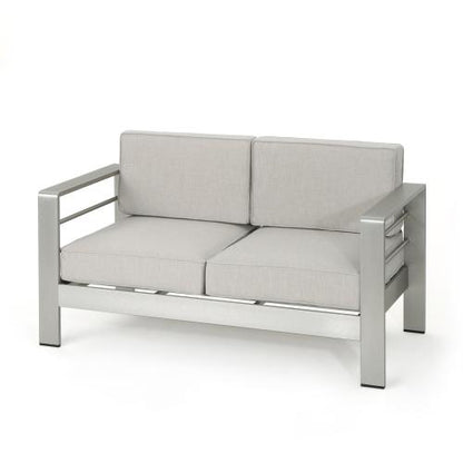 Modern and Versatile Two Seater Sofa Durable Aluminum Frame and Comfortable and Soft Cushions