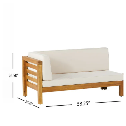 OANA CORNER BENCH-R, BEIGE