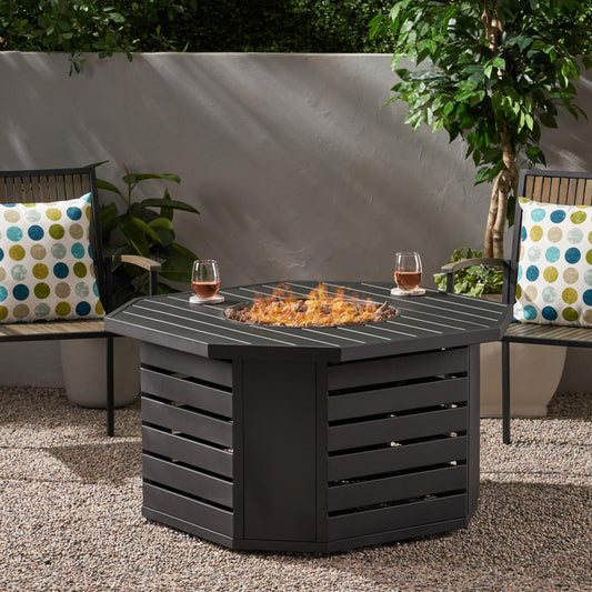 OCTAGON IRON FIRE PIT - 50000BTU