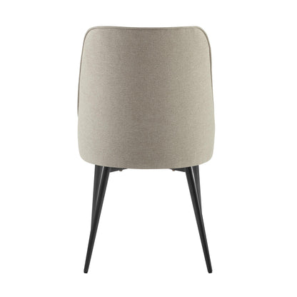 Olson - Side Chair Khaki (Set of 2) - Pearl Silver