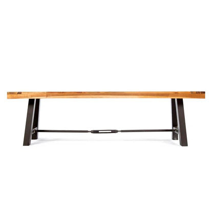 Outdoor Acacia Wood Dining Bench Sets Of 2