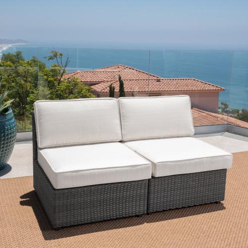 Outdoor Patio Chair with Cushions (Set of 2)