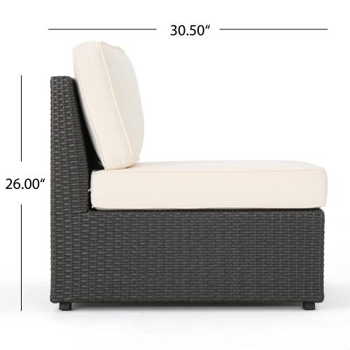 Outdoor Patio Chair with Cushions (Set of 2)
